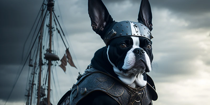 Nombres vikingos para perros: Boston terrier vikingo