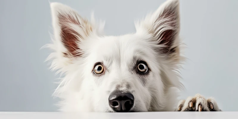 Aprende el lenguaje de tu perro: Hermoso perro blanco
